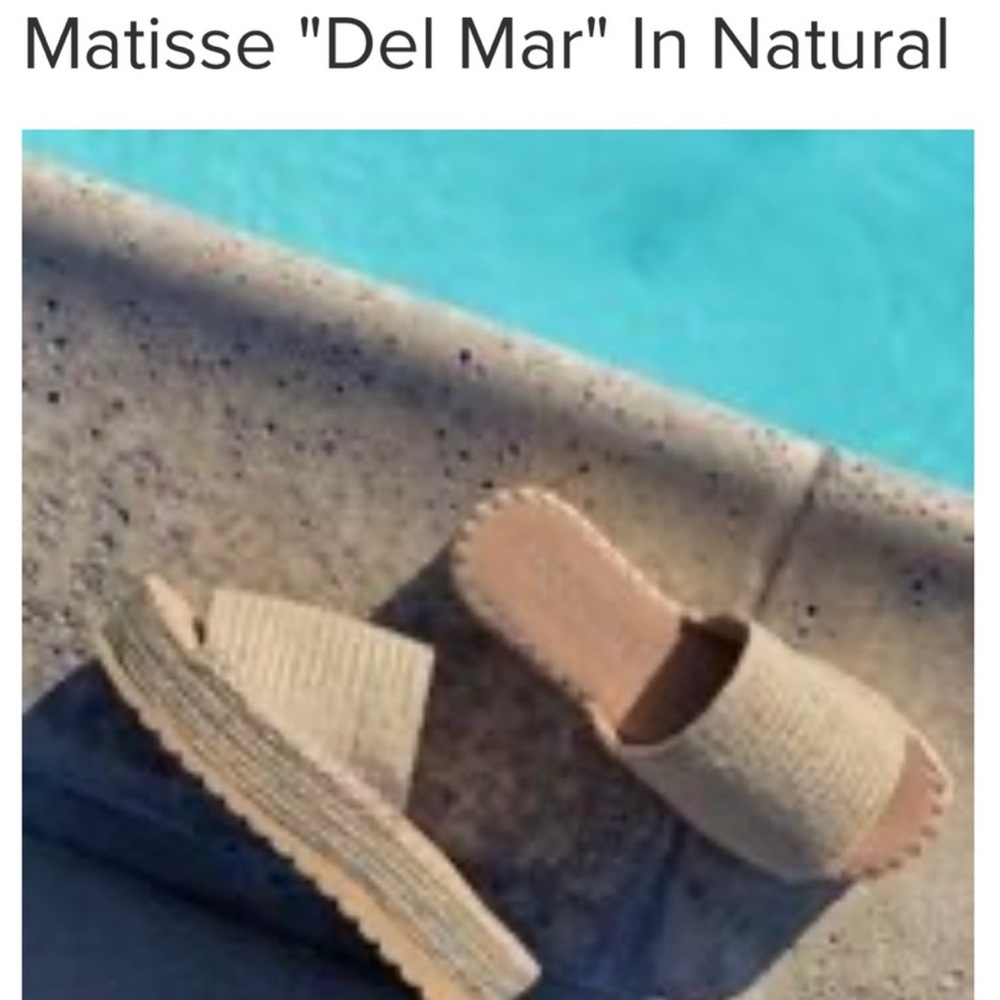 NEW Size 9 Matisse “Del Mar”  in natural